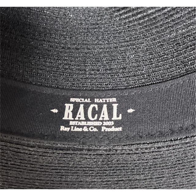 RACAL(ラカル)のラカル RACAL 麦わら帽子 ストローハット ハット ブラック M メンズ メンズの帽子(ハット)の商品写真