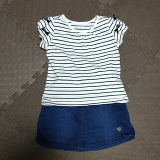 110センチ　女の子Tシャツ＆スカート(Tシャツ/カットソー)