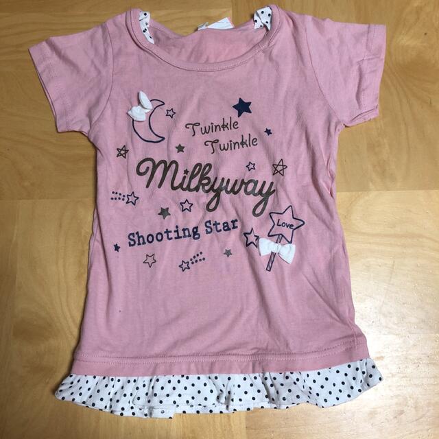 重ね着風　カットソー　120 キッズ/ベビー/マタニティのキッズ服女の子用(90cm~)(Tシャツ/カットソー)の商品写真