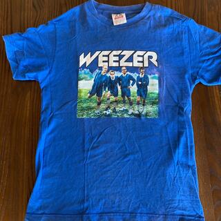 WEEZER Tシャツ 青 S レア(Tシャツ/カットソー(半袖/袖なし))