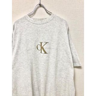 カルバンクライン(Calvin Klein)の90's Calvin Klein カルバンクライン ビンテージ ゴールド 刺繍(Tシャツ/カットソー(半袖/袖なし))