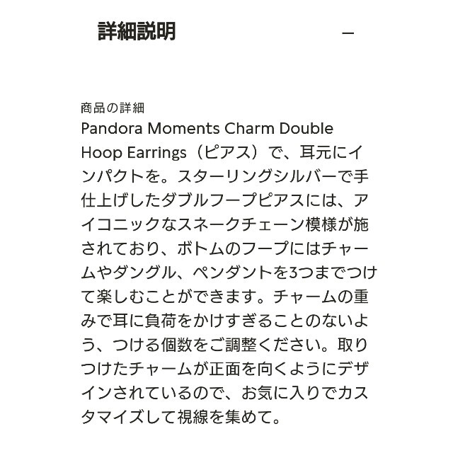 アクセサリー新品未使用 Moments Charm Double Hoop Earrings