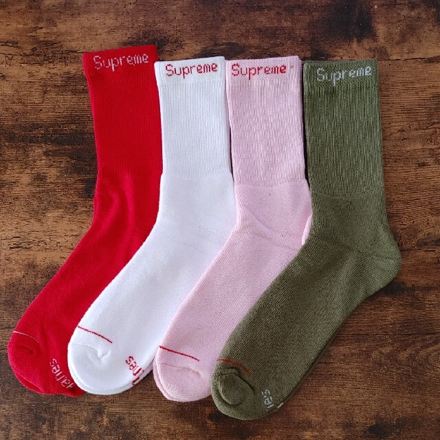 ⭐Supreme Hanesソックス 4足セット+ノベルティー⭐BoxLogo⭐