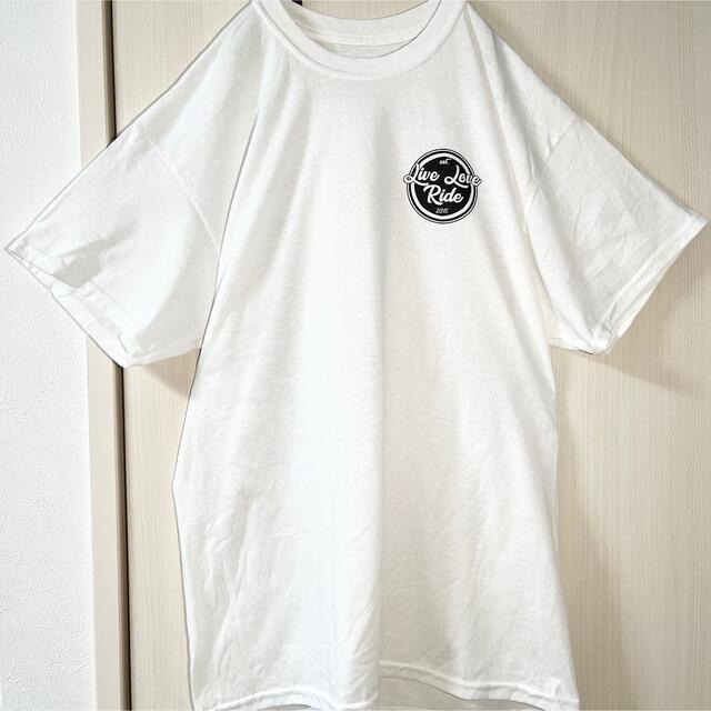 ART VINTAGE(アートヴィンテージ)の海外製 白 Tシャツ 胸元シンプル ロゴ プリント オーバーサイズ トップス L メンズのトップス(Tシャツ/カットソー(半袖/袖なし))の商品写真