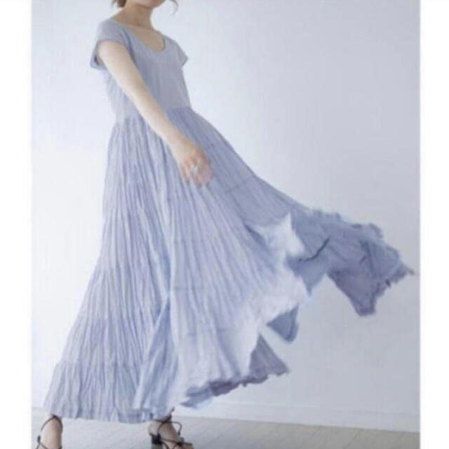 MARIHA❤️草原の虹のドレス 38 ブルーカルセドニー - ロング