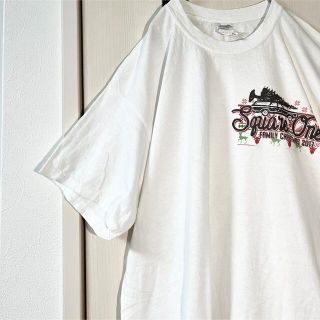 アートヴィンテージ(ART VINTAGE)の海外製 白 Tシャツ ロゴプリント オーバーサイズ トップス L(Tシャツ/カットソー(半袖/袖なし))