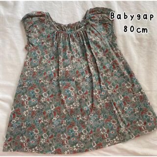 ベビーギャップ(babyGAP)のbabygap ♡ 小花柄 ワンピース くすみカラー 80cm(ワンピース)