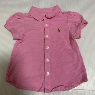 ラルフローレン(Ralph Lauren)の【古着 良品】 ラルフローレン 半袖シャツ キッズ 80cm 12M ピンク系(シャツ/カットソー)