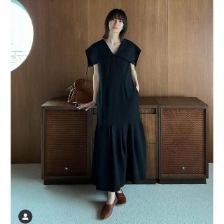 クラネ(CLANE)のclane 2022SS 正規品 big collar one-piece (ロングワンピース/マキシワンピース)