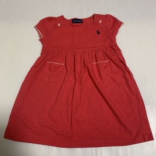 ラルフローレン(Ralph Lauren)の【古着 良品】 ラルフローレン ワンピース 90cm 24M 赤系(ワンピース)