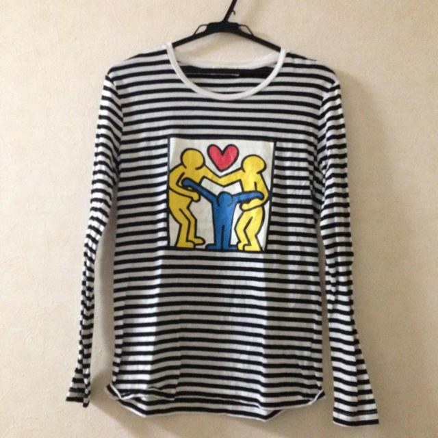 WEGO(ウィゴー)のボーダーカットソー レディースのトップス(Tシャツ(長袖/七分))の商品写真