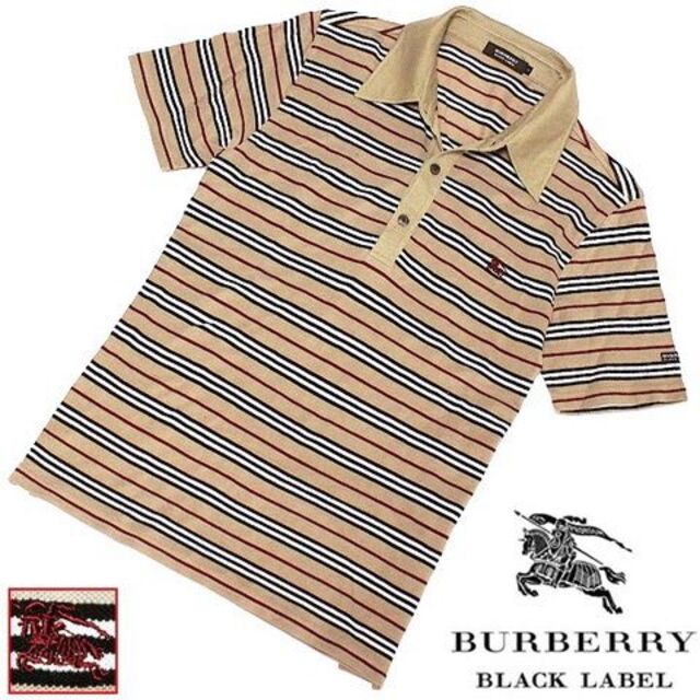 BURBERRY(バーバリー)の新品タグバーバリーブラックレーベルタータンチェック加工半袖ポロシャツL メンズのトップス(ポロシャツ)の商品写真