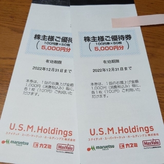 ユナイテッド・スーパーマーケット・ホールディングス 株主優待券 10,000円分(ショッピング)