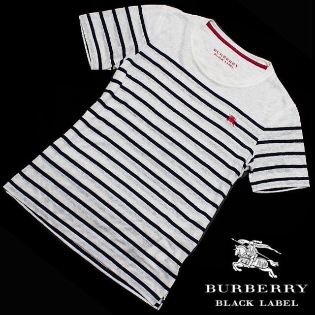 BURBERRY(バーバリー)の新品タグバーバリーブラックレーベル麻混合加工Burberry半袖ＴシャツメンズＬ メンズのトップス(Tシャツ/カットソー(半袖/袖なし))の商品写真