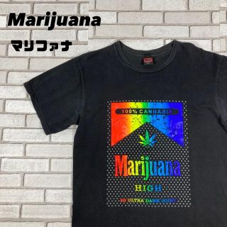 Marijuana  マリファナ　tシャツ　カットソー  Lサイズ　黒　ブラック(Tシャツ/カットソー(半袖/袖なし))