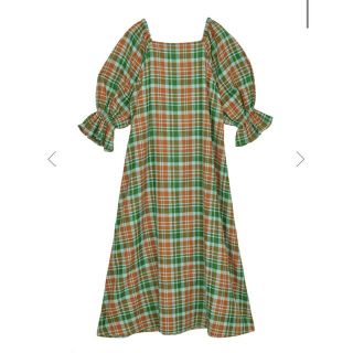 アメリヴィンテージ(Ameri VINTAGE)のAMERI⭐︎LACEY CHECK PUFF DRESS(ロングワンピース/マキシワンピース)