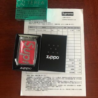 シュプリーム(Supreme)の国内正規★Swarovski® Zippo®　COLOR/STYLE：Red(タバコグッズ)