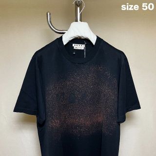 新品 50 21aw MARNI にじみロゴ Tシャツ 白 2312