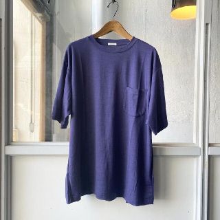 comoli 21ss ウール天竺半袖クルー 特売品コーナー Comoli ウール天竺半袖 Tシャツ Navy サイズ4 Tシャツ/カットソー(半袖/袖なし)
