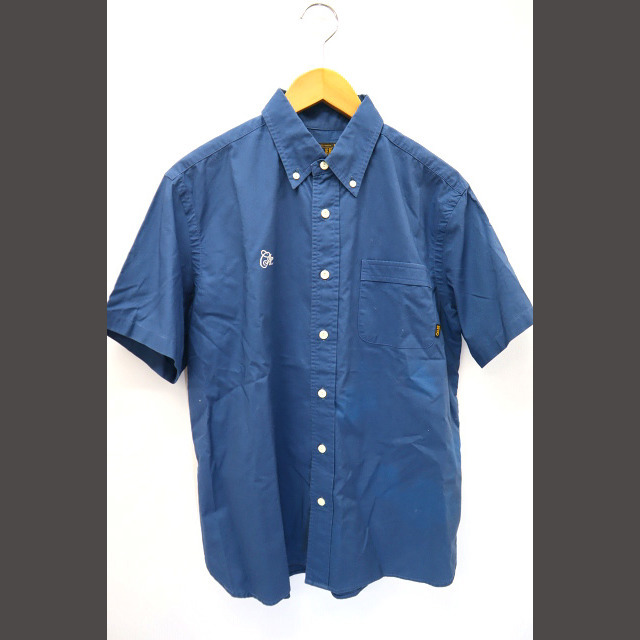 CALEE(キャリー)のCALEE キャリー S/S WORK SHIRT 半袖 ワークシャツ L 紺 メンズのトップス(シャツ)の商品写真