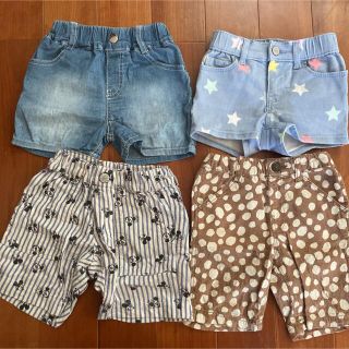 キッズ　ショートパンツ　ハーフパンツ　100cm 4枚セット(パンツ/スパッツ)