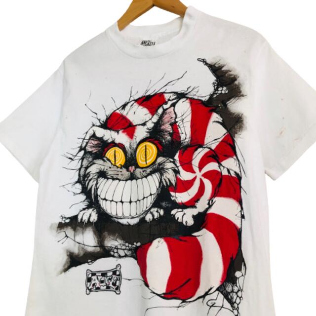 90s チェシャ猫  不思議の国のアリス ANDAZIA Tシャツ メンズMANDAZIAタグ