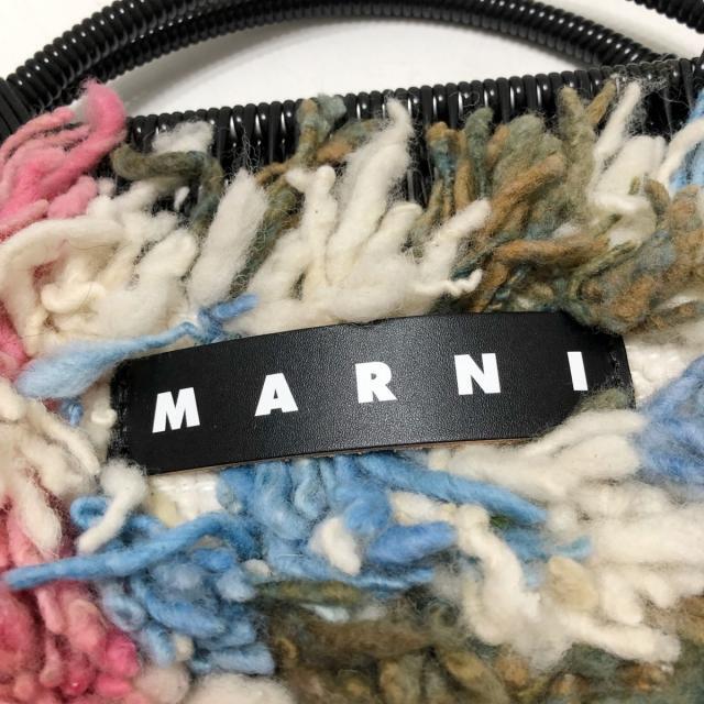マルニ ハンドバッグ - 白×ピンク×マルチ