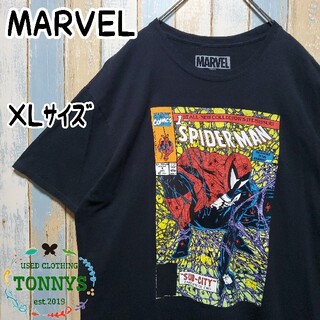 マーベル(MARVEL)の【マーベル】半袖Ｔシャツ　キャラクターＴシャツ　スパイダーマン　ＸＬ(Tシャツ/カットソー(半袖/袖なし))