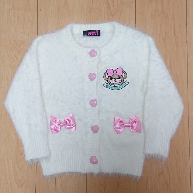 EARTHMAGIC(アースマジック)の⑱カーディガン 110 キッズ/ベビー/マタニティのキッズ服女の子用(90cm~)(カーディガン)の商品写真