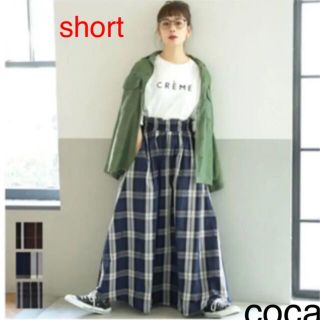 ザラ(ZARA)のcoca チェック フレア スカート Short(ロングスカート)