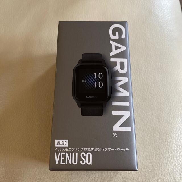 美　GARMIN VENU SQ ブラック　スイカ　ミュージック対応　保証有