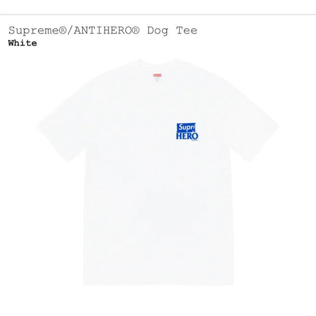 Supreme(シュプリーム)のSupreme シュプリーム/ ANTIHERO Dog Tee White メンズのトップス(Tシャツ/カットソー(半袖/袖なし))の商品写真