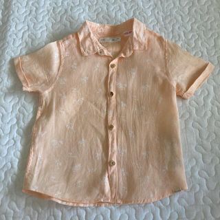 ザラキッズ(ZARA KIDS)のZARA kids リネン　半袖シャツ(Tシャツ/カットソー)