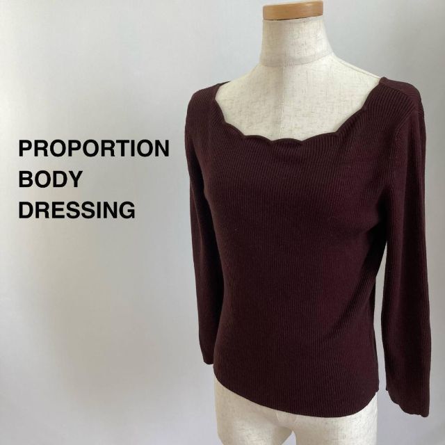 ⭐️PROPORTION BODY DRESSING ニット バーガンディ⭐️ レディースのトップス(カットソー(長袖/七分))の商品写真