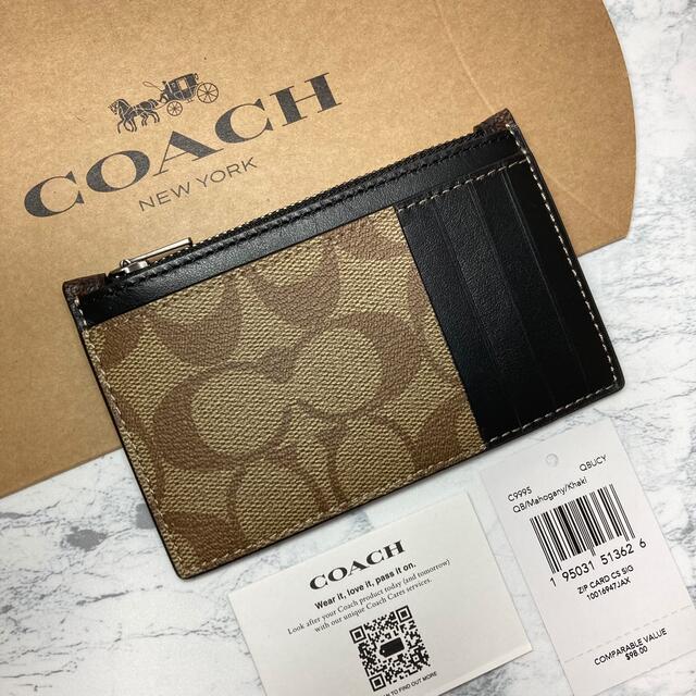 COACH(コーチ)のCOACH 定番　カードケース　コインケース　シグネチャーレザー　メンズ メンズのファッション小物(コインケース/小銭入れ)の商品写真