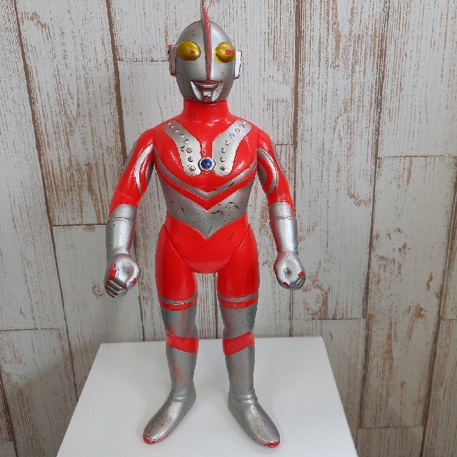 ウルトラマンゾフィー　ソフビ　約31.4cm　塗装ハゲ有　宇宙警備隊隊長ウルトラマン