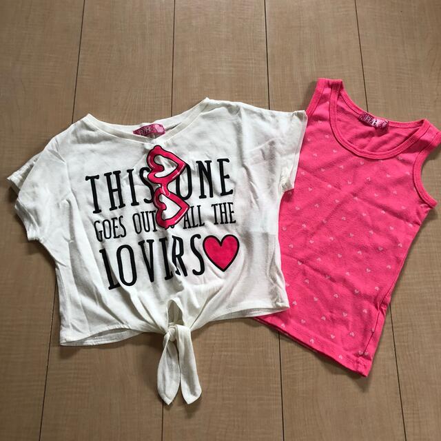 110 女の子 トップス2点セット キッズ/ベビー/マタニティのキッズ服女の子用(90cm~)(Tシャツ/カットソー)の商品写真