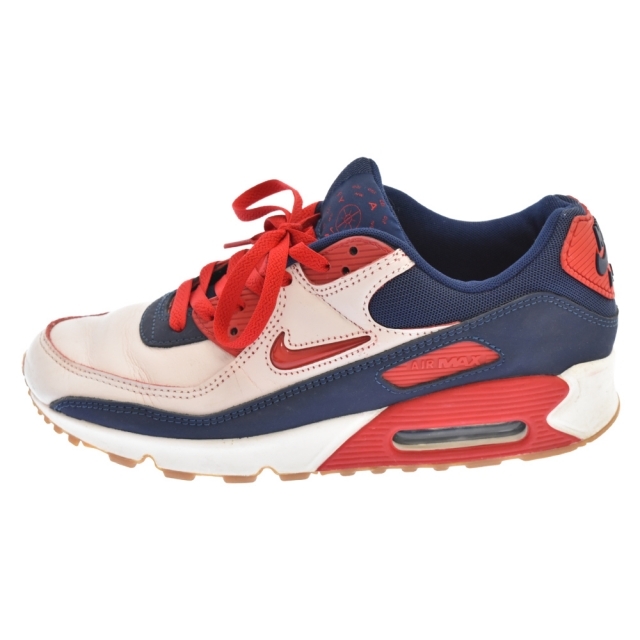 NIKE ナイキ AIR MAX 90 PREMIUM エアマックス 90 プレミアム ローカットスニーカー CJ0611-101 ネイビー×レッド