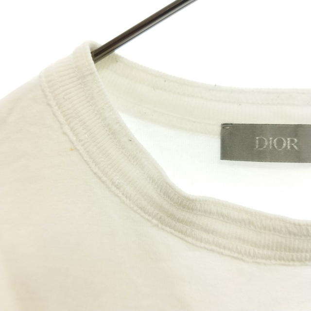 Dior(ディオール)のDIOR ディオール 21AW×sacai オーバーサイズ コットンジャージー ドッキングクルーネック半袖Tシャツ 213J669A0554 ホワイト メンズのトップス(Tシャツ/カットソー(半袖/袖なし))の商品写真