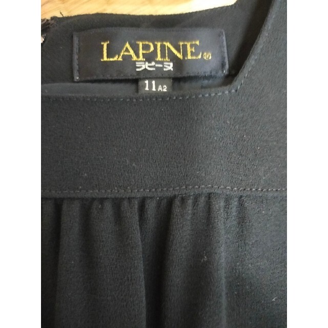 LAPINE(ラピーヌ)のLAPINE ブラックワンピース レディースのワンピース(ロングワンピース/マキシワンピース)の商品写真