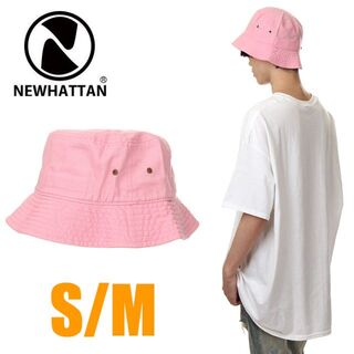ニューハッタン(newhattan)の【新品】NEWHATTAN バケットハット ピンク S/M 帽子 メンズ (ハット)