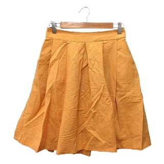 ロペ(ROPE’)のロペ ROPE フレアスカート ひざ丈 40 黄色 イエロー オレンジ /MN(ひざ丈スカート)