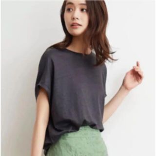 ゆかちん様専用★プラステ　フレンチリネンTシャツ　グレー　M(Tシャツ(半袖/袖なし))