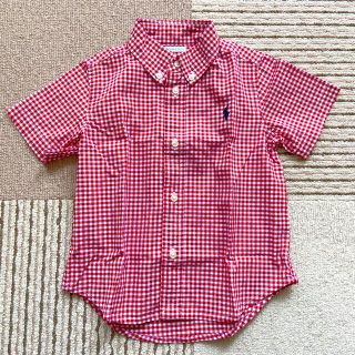 ラルフローレン(Ralph Lauren)のラルフローレン　シャツ　ギンガムチェック　赤　24M 90cm(ブラウス)