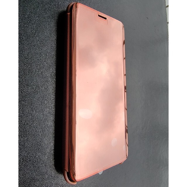 GALAXY S8＋プラス ピンク ミラークローム フリップ 携帯ケース スマホ スマホ/家電/カメラのスマホアクセサリー(Androidケース)の商品写真