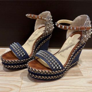ルブタン(Christian Louboutin) サンダル(レディース)(デニム)の通販