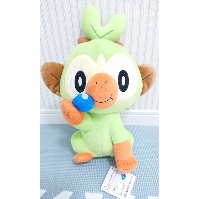 ポケモン(ポケモン)の新品♪非売品♪ポケットモンスター★サルノリ ぬいぐるみ エンタメ/ホビーのおもちゃ/ぬいぐるみ(ぬいぐるみ)の商品写真