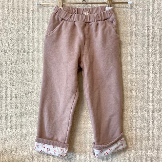 【サイズ100】長ズボン　サクランボ柄　女の子 キッズ/ベビー/マタニティのキッズ服女の子用(90cm~)(パンツ/スパッツ)の商品写真