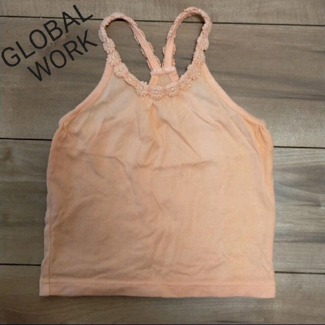 GLOBAL WORK(グローバルワーク)の90〜100cm☆ノースリーブ 3点セット 夏服 キッズ/ベビー/マタニティのキッズ服女の子用(90cm~)(Tシャツ/カットソー)の商品写真