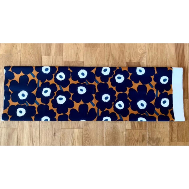 レア★新品 marimekko はぎれ　生地　ミニウニッコ　ブラウン　ネイビー